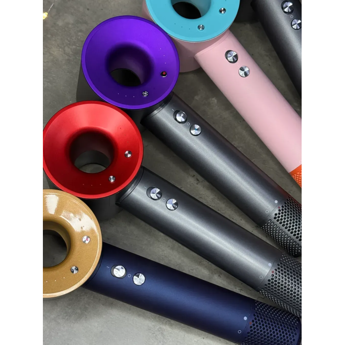 Фен Leafless Hair Dryer для волосся Supersonic Premium Nickel/Red Сіро-Червоний